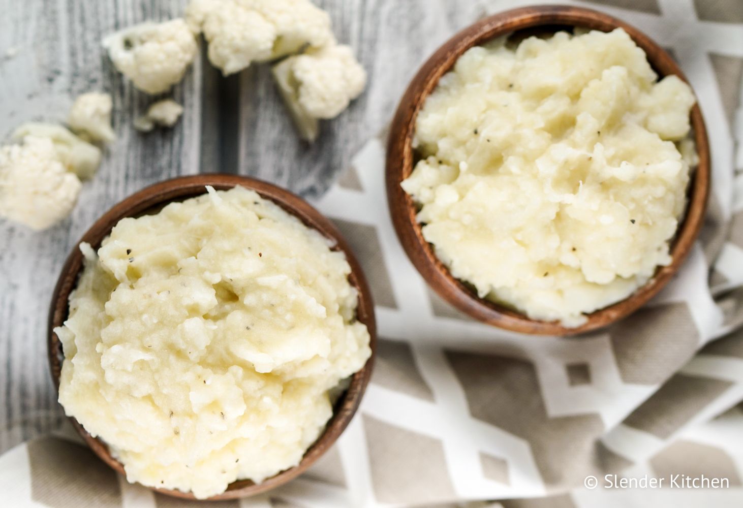 The best low carb side dish to use instead of mashed potatoes made with cauliflower and sour cream.