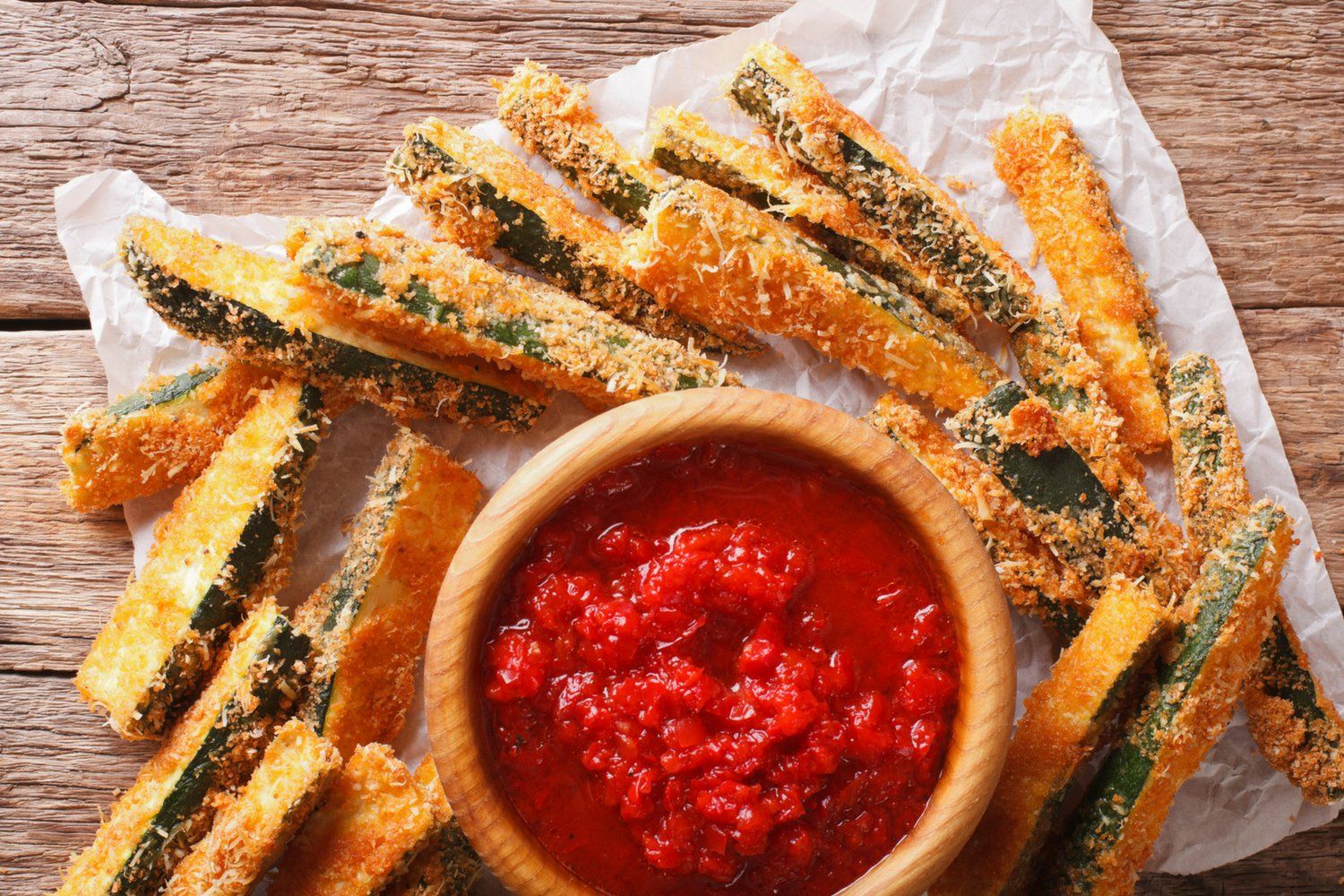 Parmesan Zucchini Fries are the best low carb vegetable french fry and side dish.