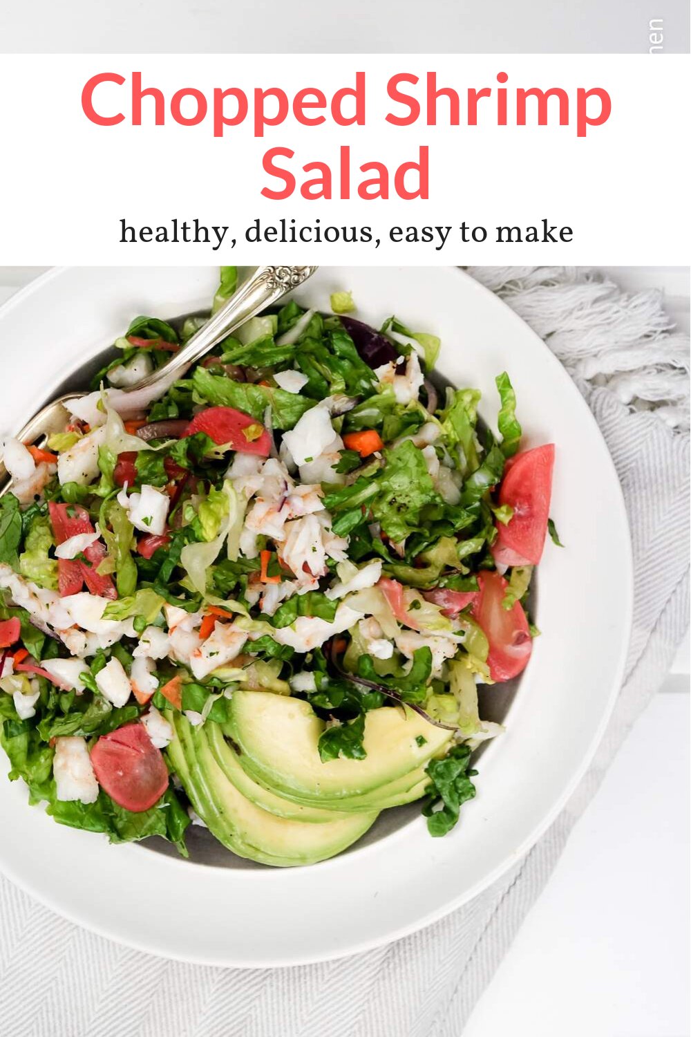 Chopped Shrimp Salad with Lemon Vinaigrette - Slender Kitchen