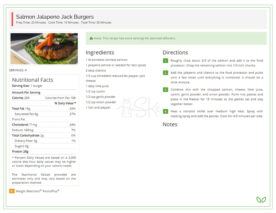 meal plan sample slender kitchen full meal plan