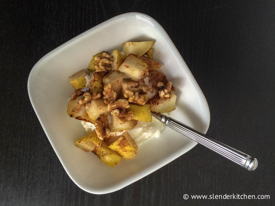 “Baked” Pear Yogurt Slender Kitchen