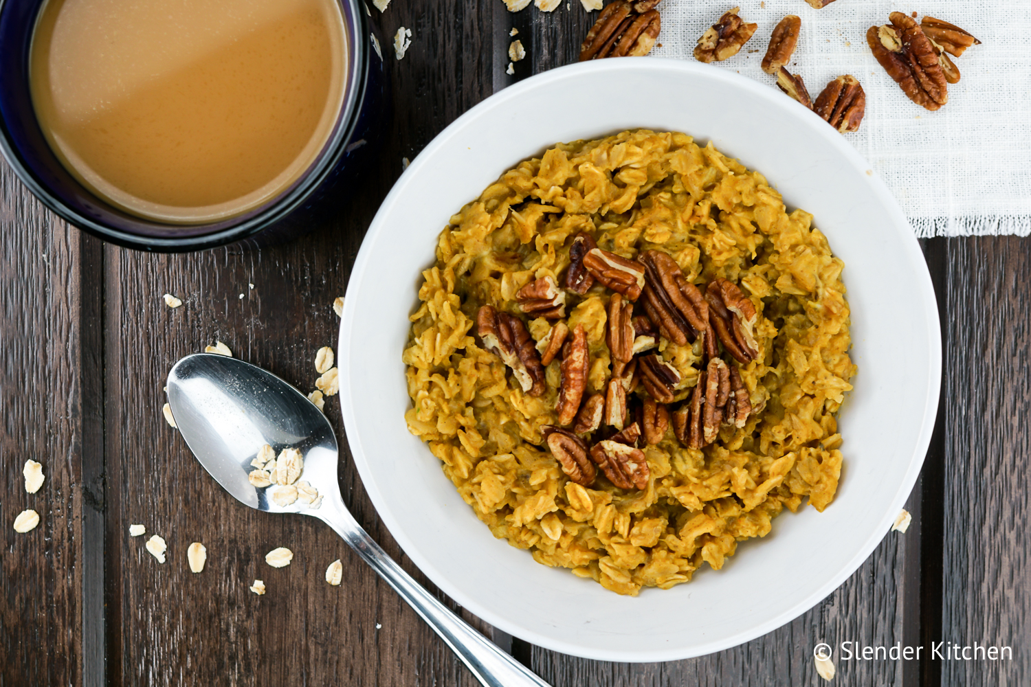 Pumpkin Pie Oatmeal Microwave or Stove Top Slender Kitchen