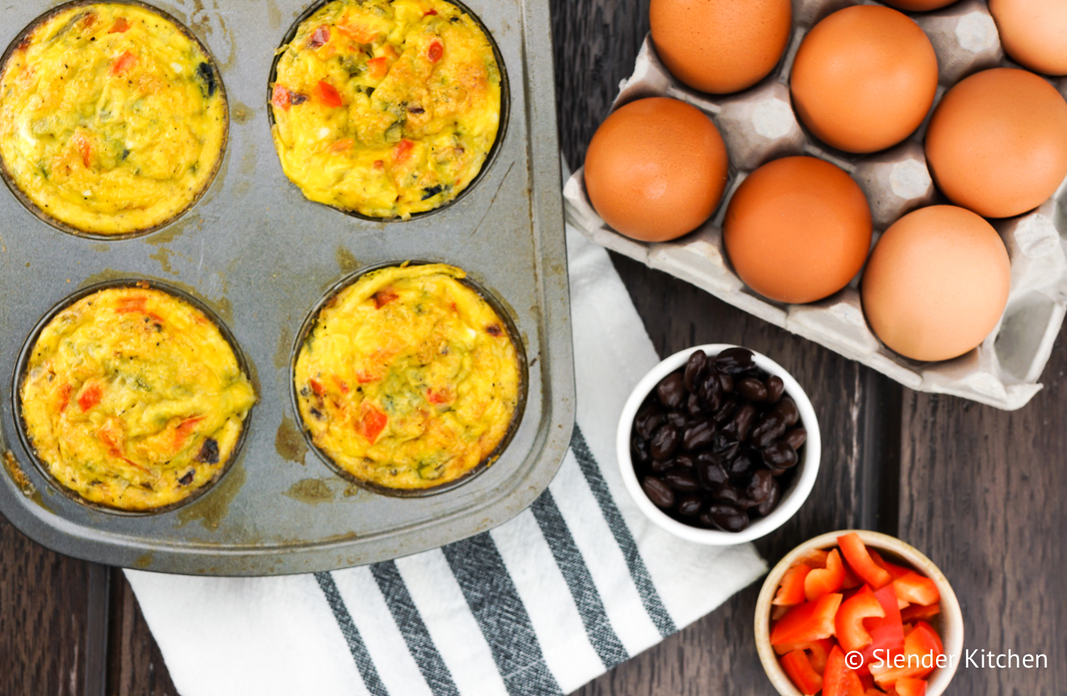 Southwest Black Bean Egg Muffins Slender Kitchen