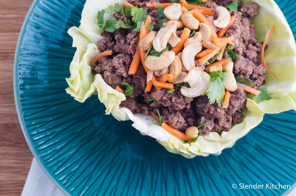 Thai Beef Cabbage Wraps Slender Kitchen
