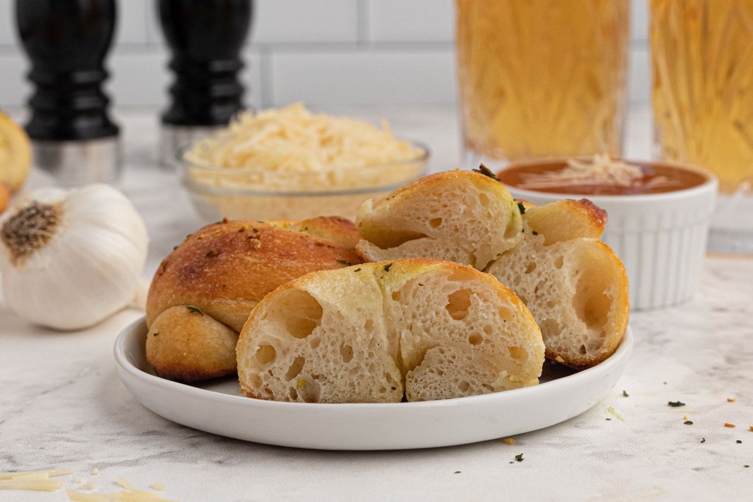 Garlic Knots (with Two Ingredient Dough) Slender Kitchen