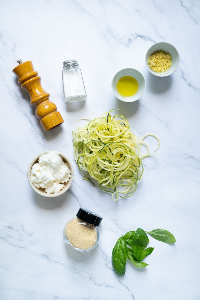Creamy Ricotta Zucchini Noodles Slender Kitchen