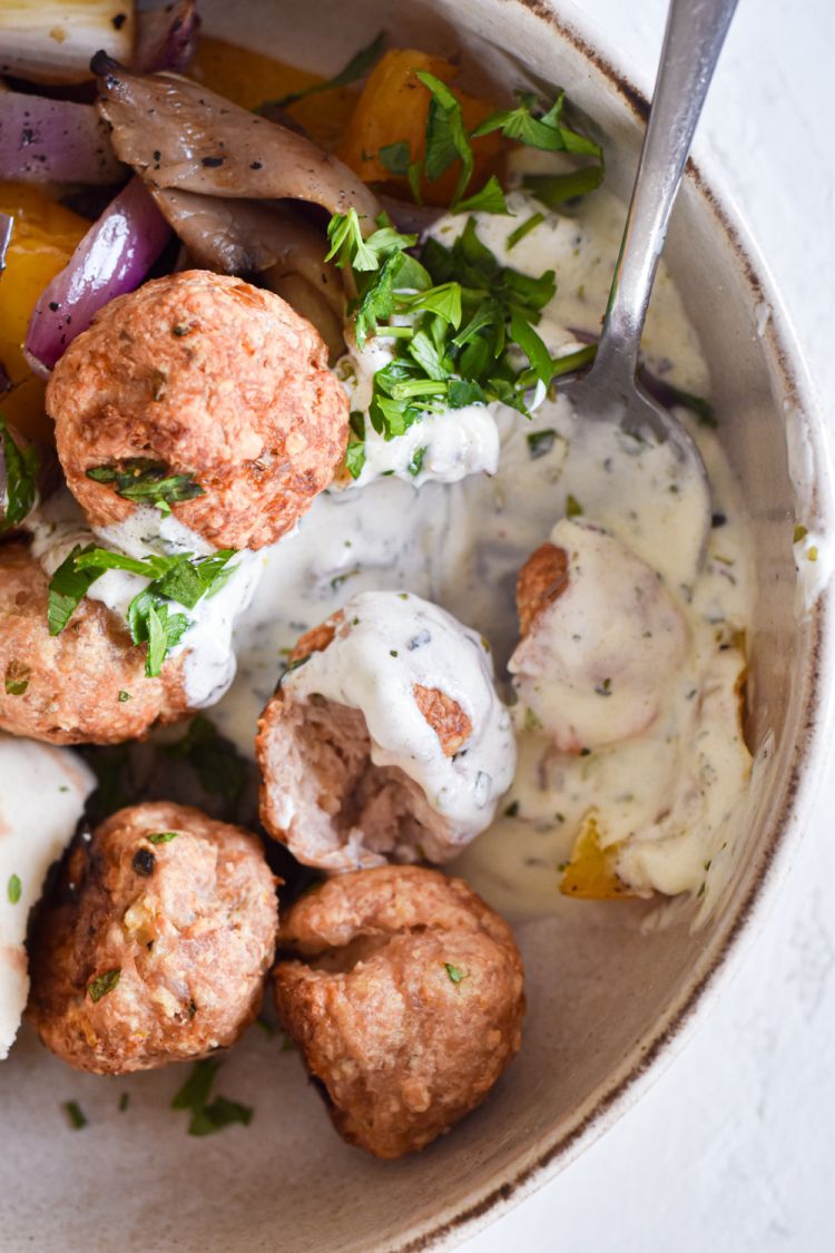 Chicken Feta Meatballs Slender Kitchen