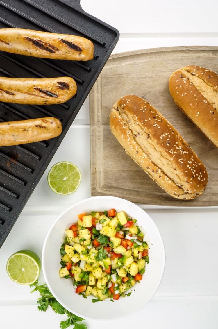 Pineapple Chicken Sausages Slender Kitchen