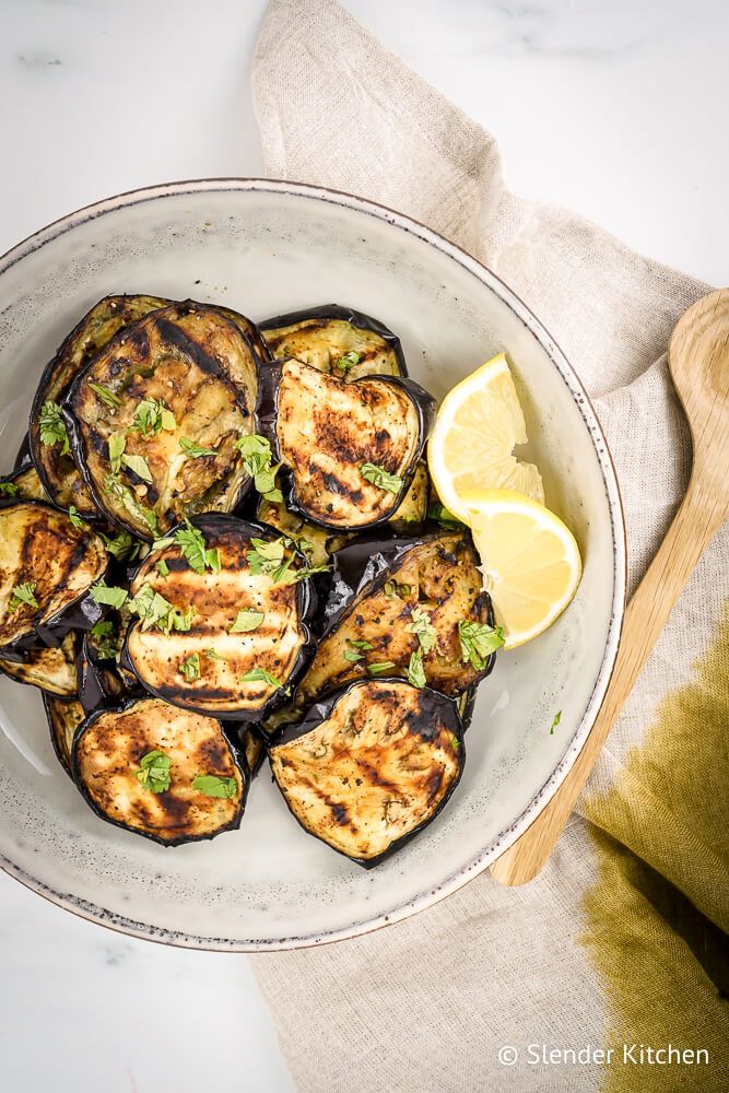 Garlic Grilled Eggplant Slender Kitchen
