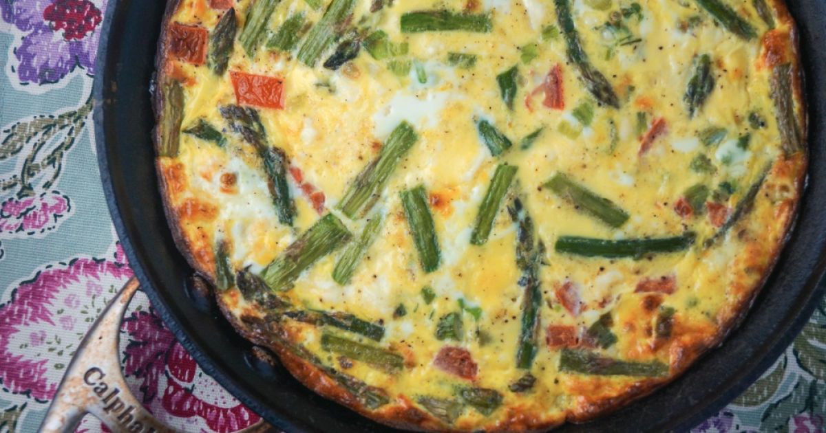 Asparagus and Tomato Frittata with Feta Slender Kitchen