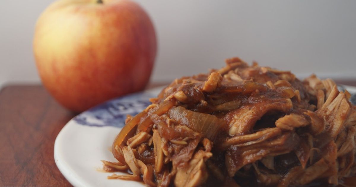 Slow Cooker Apple Barbecue Pulled Turkey - Slender Kitchen