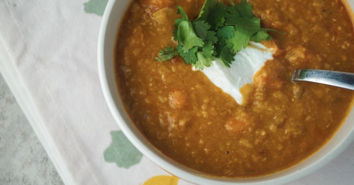 Sunday Slow Cooker: Red Lentil, Curry, and Carrot Stew - Slender Kitchen