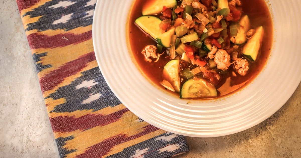 Sausage Zucchini Soup - Slender Kitchen