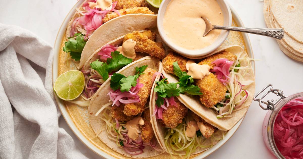 Baja Fish Tacos (Baked, Not Fried!) - Slender Kitchen