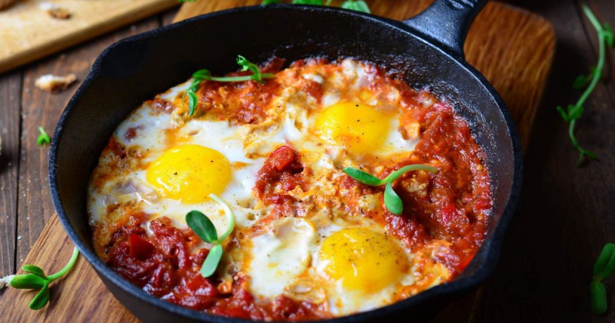 Baked Eggs with Tomatoes and Parmesan Slender Kitchen
