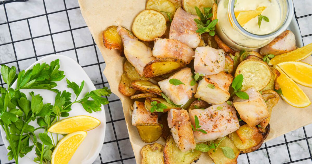 Baked Fish and Chips - Slender Kitchen