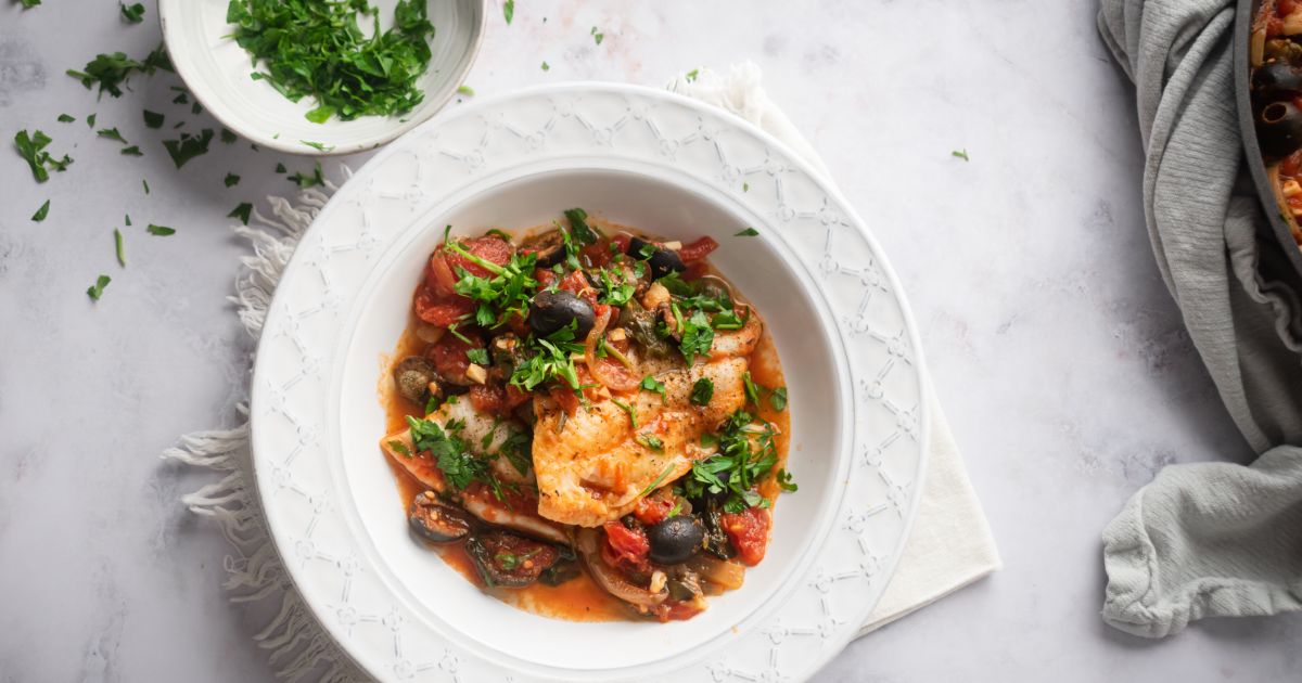 Baked Mediterranean Fish Slender Kitchen