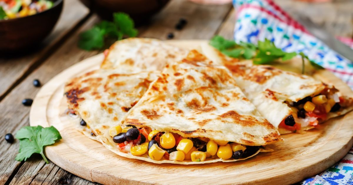 Black Bean and Corn Quesadillas - Freezer Friendly - Slender Kitchen