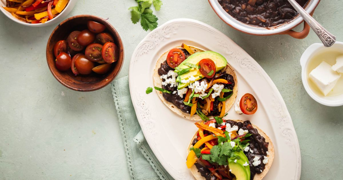 Bean Tostadas {20-Minute Vegetarian Dish!} - Slender Kitchen