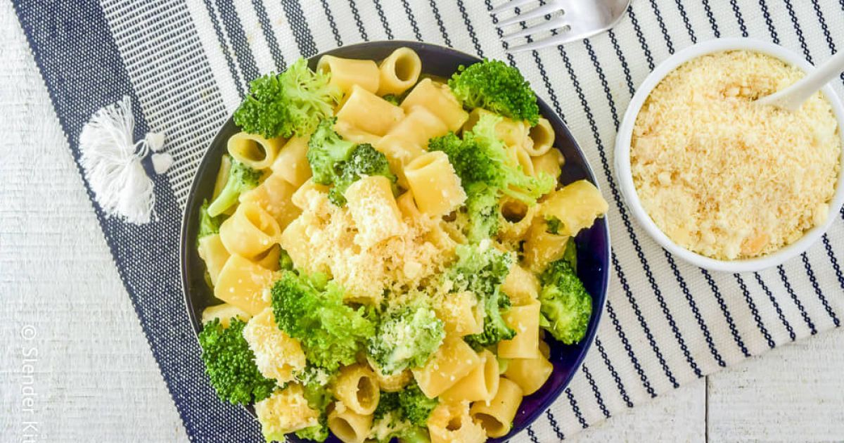 One Pot Creamy Parmesan Broccoli Pasta - Slender Kitchen