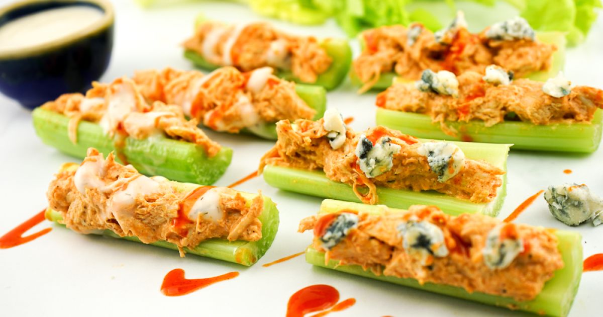 Buffalo Chicken Celery Bites - Slender Kitchen