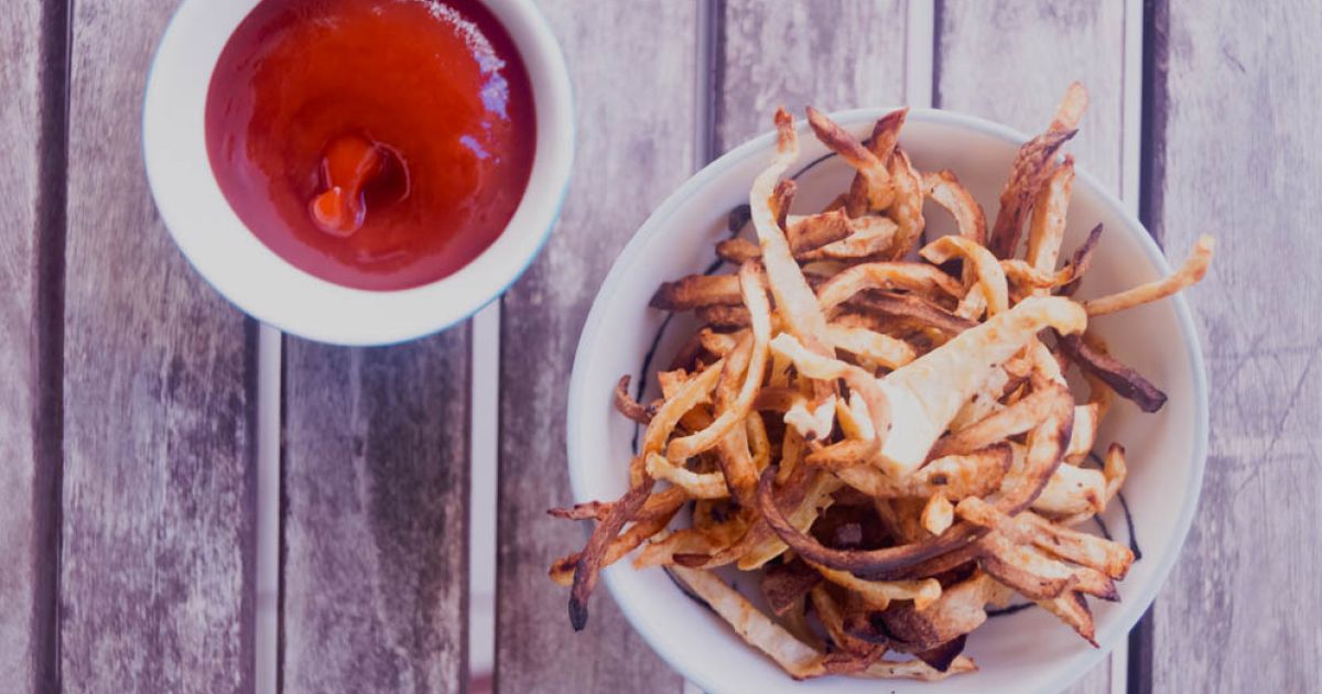 Celeriac Fries (Crispy Celery Root Fries) - Slender Kitchen