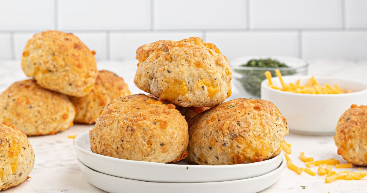 Cheddar Biscuits (with Two Ingredient Dough) - Slender Kitchen