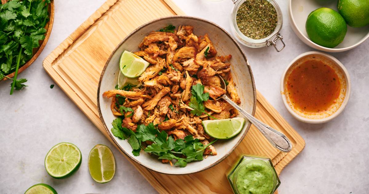 Chicken Carnitas (Slow Cooker, Instant Pot, or Oven) - Slender Kitchen