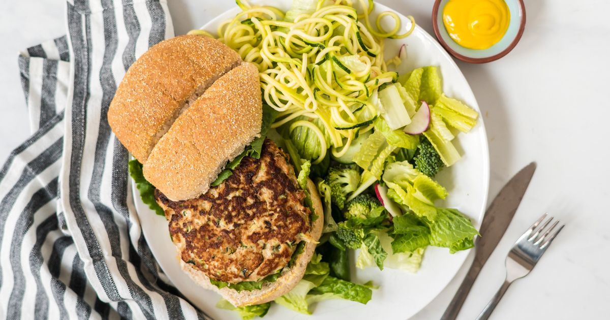 Chicken and Zucchini Burgers - Slender Kitchen