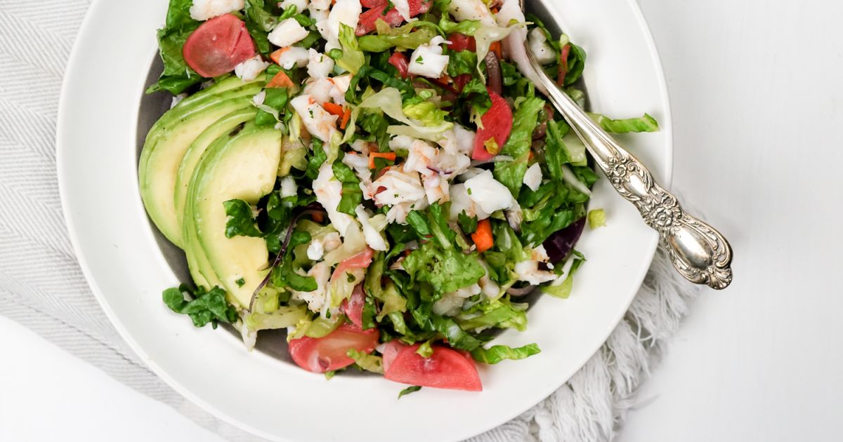 Chopped Shrimp Salad with Lemon Vinaigrette - Slender Kitchen