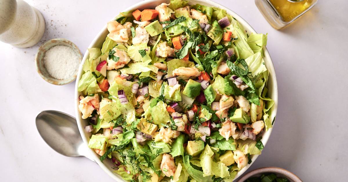 Chopped Shrimp Salad with Lemon Vinaigrette {20-Minute Meal} - Slender Kitchen