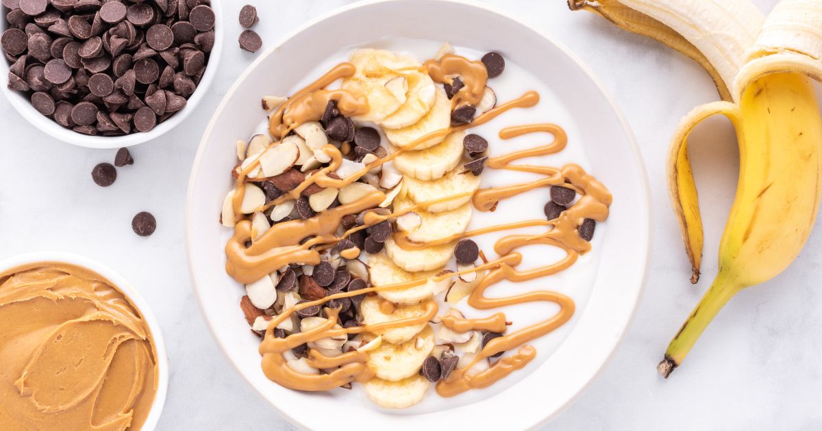 Chunky Monkey Banana Peanut Butter Yogurt Bowl - Slender Kitchen