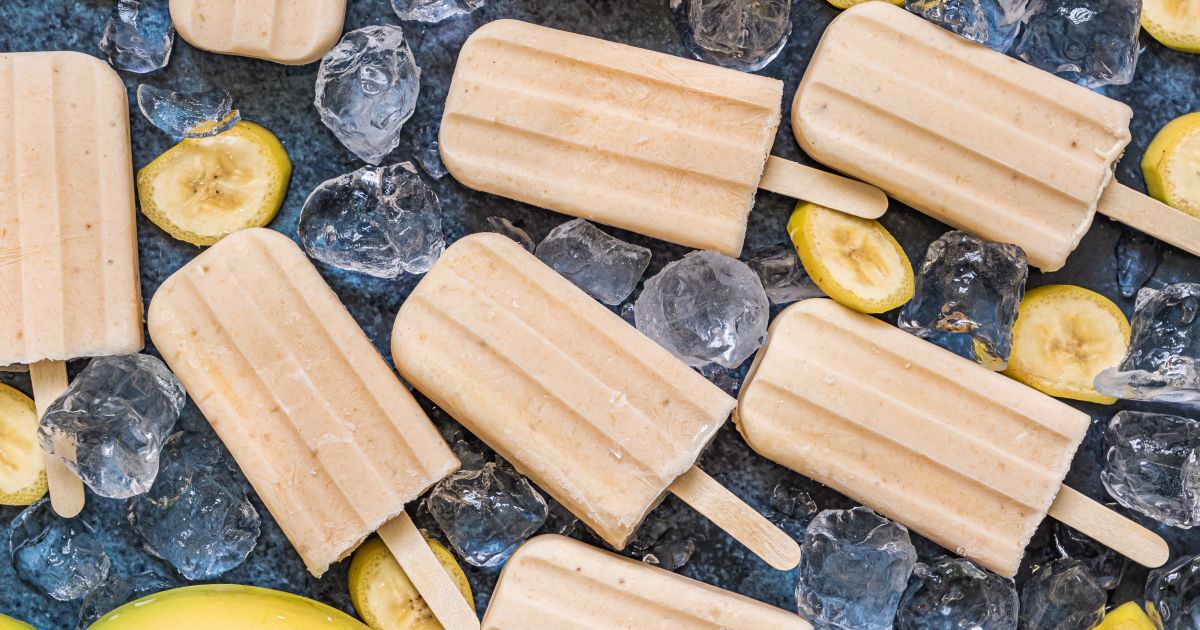 Creamy Banana Popsicles Slender Kitchen