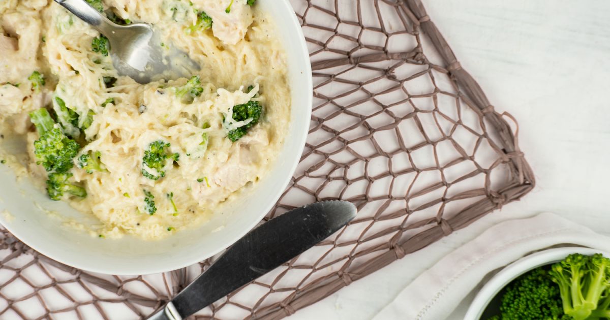 Creamy Chicken Broccoli Spaghetti Squash