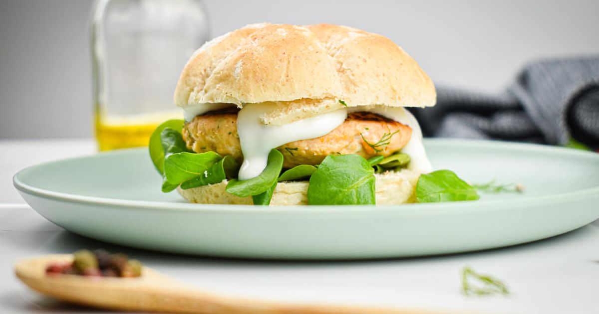 Dill Salmon Burgers Slender Kitchen