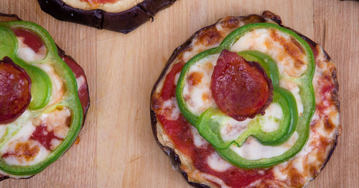 Eggplant Pizza Bites - Slender Kitchen