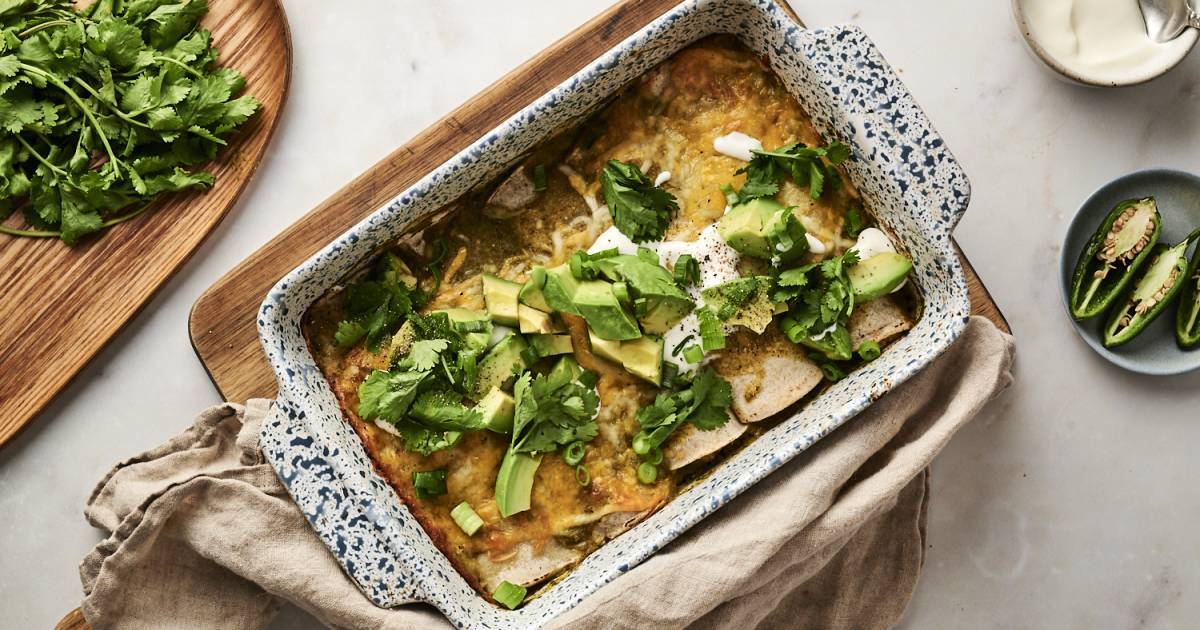 Green Chicken Enchiladas (with Homemade Enchilada Sauce!)
