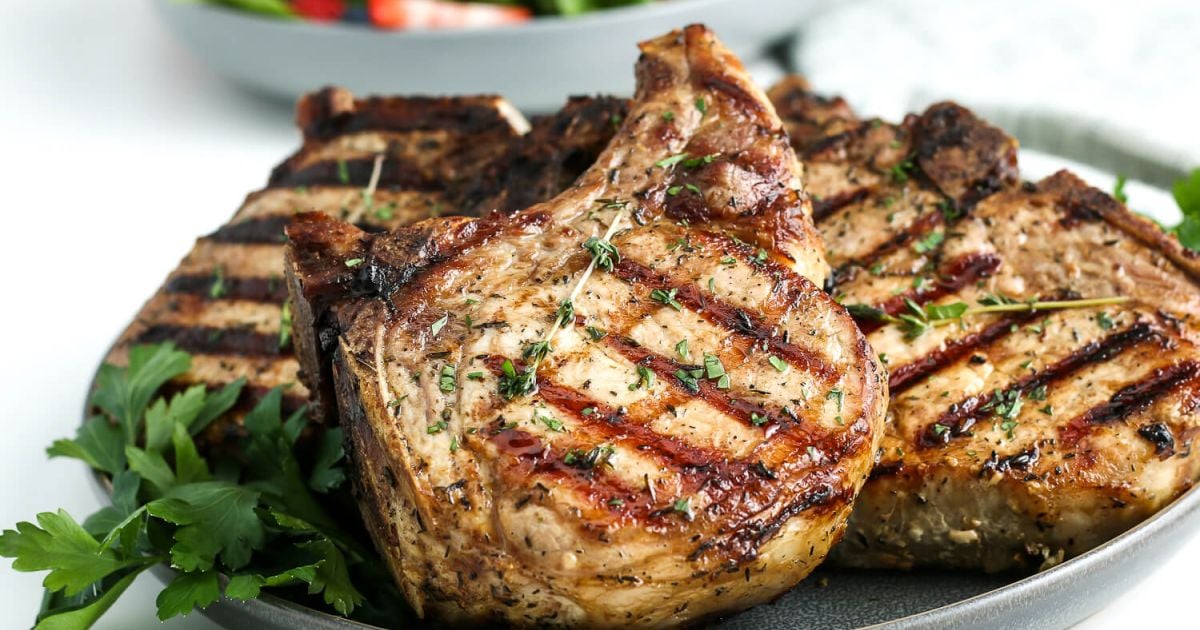 Grilled Pork Chops - Slender Kitchen