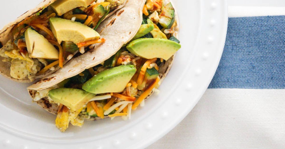 Five Minute Healthy Breakfast Tacos - Slender Kitchen