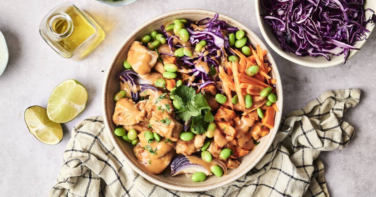 High Protein Chicken Buddha Bowl