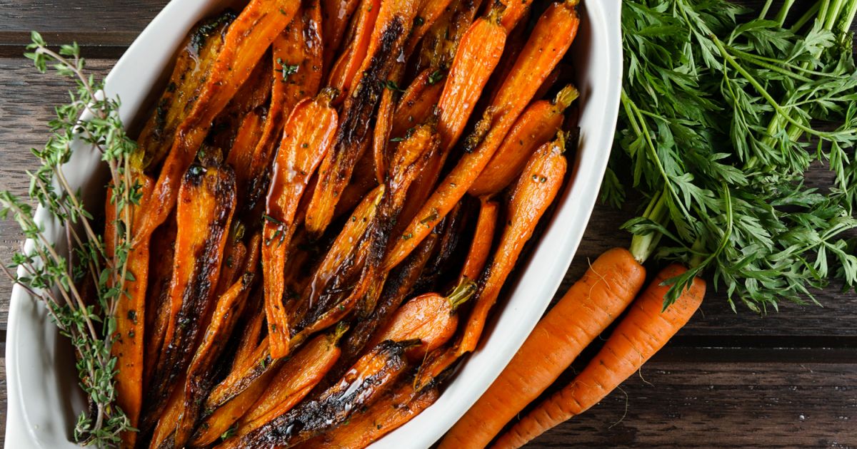 Honey Balsamic Carrots with Thyme Slender Kitchen