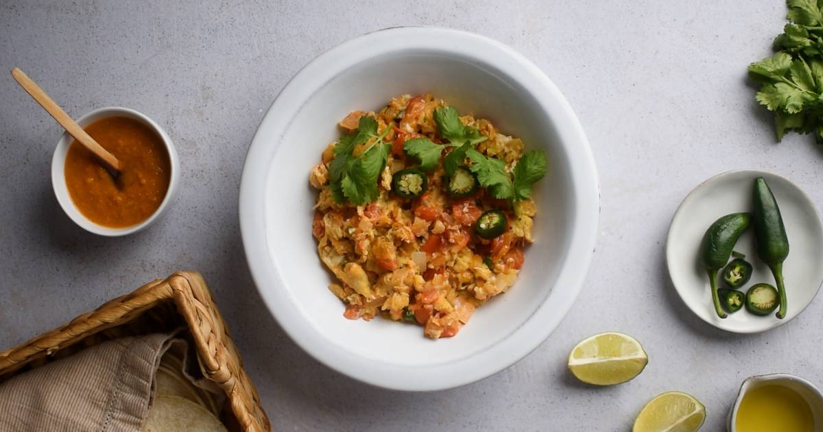 image of Huevos a La Mexicana recipe by Slender Kitchen