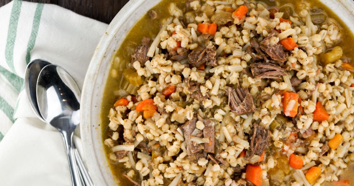 Instant Pot Beef and Barley Stew Slender Kitchen