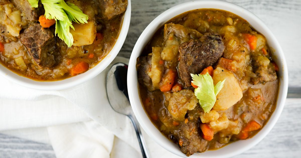 Healthy Instant Pot Beef Stew (or Slow Cooker) - Slender ...