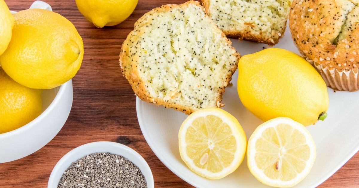 Low Carb Lemon Chia Seed Muffins - Slender Kitchen