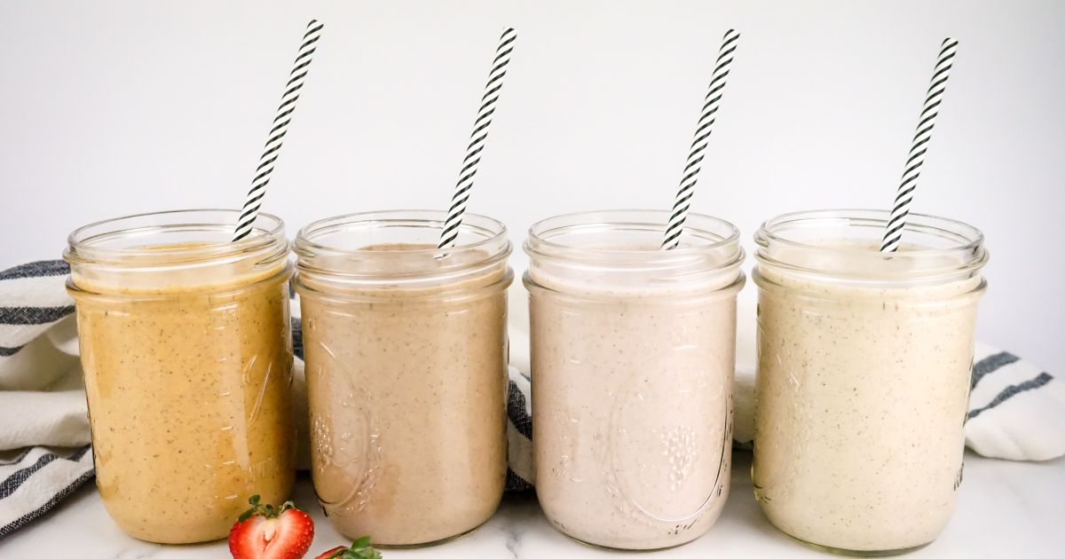 Four Overnight Oatmeal Smoothies - Slender Kitchen