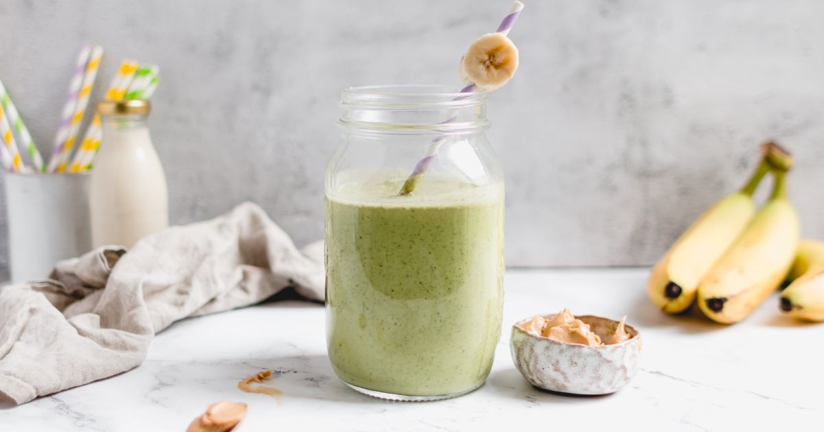 Peanut Butter Banana Green Smoothie Slender Kitchen