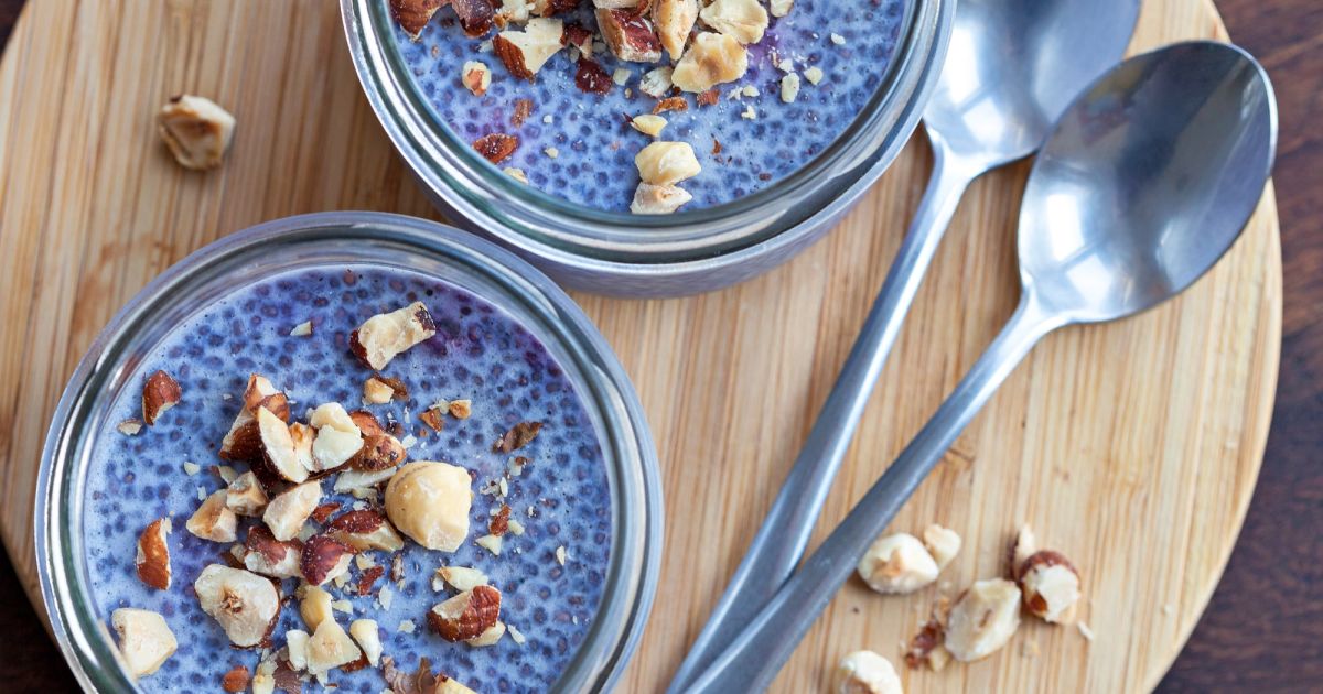 Peanut Butter and Blueberry Chia Seed Pudding - Slender Kitchen