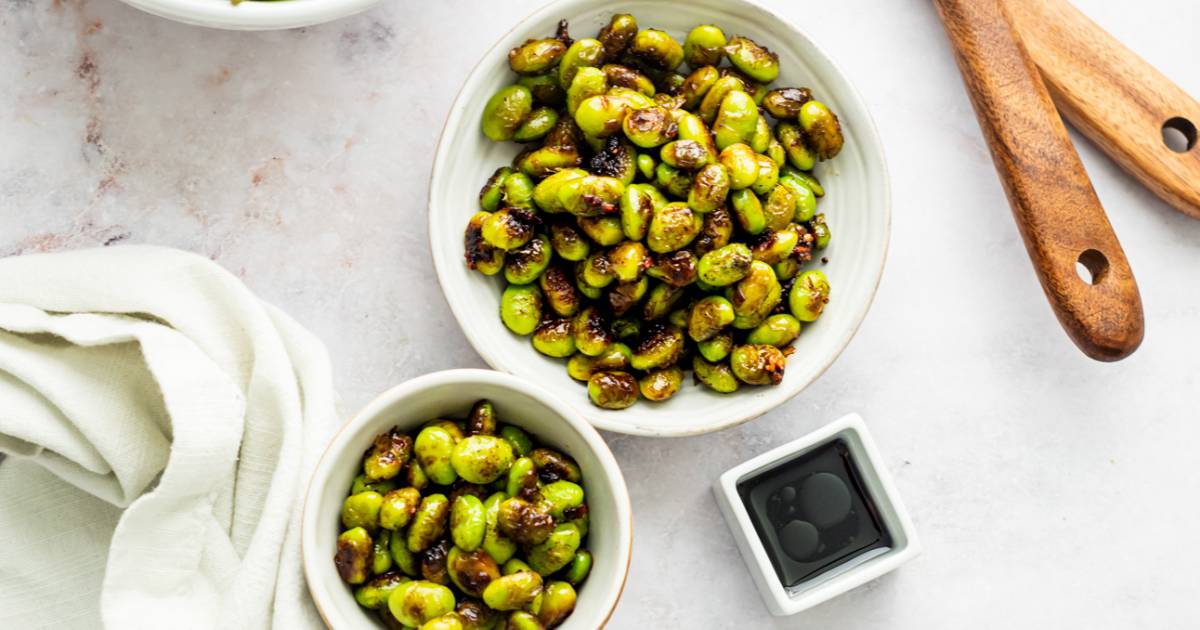 Sauteed Shelled Edamame (5 Minute Side Dish!) - Slender Kitchen