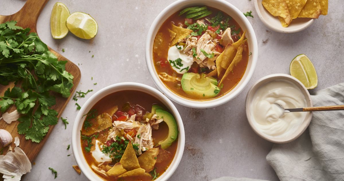 Slow Cooker Chicken Fajita Soup - Slender Kitchen